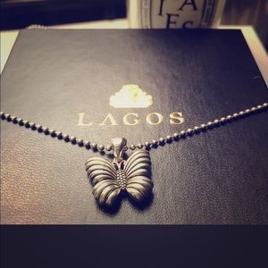 Sterling Silver Lagos Butterfly and Ball Chain